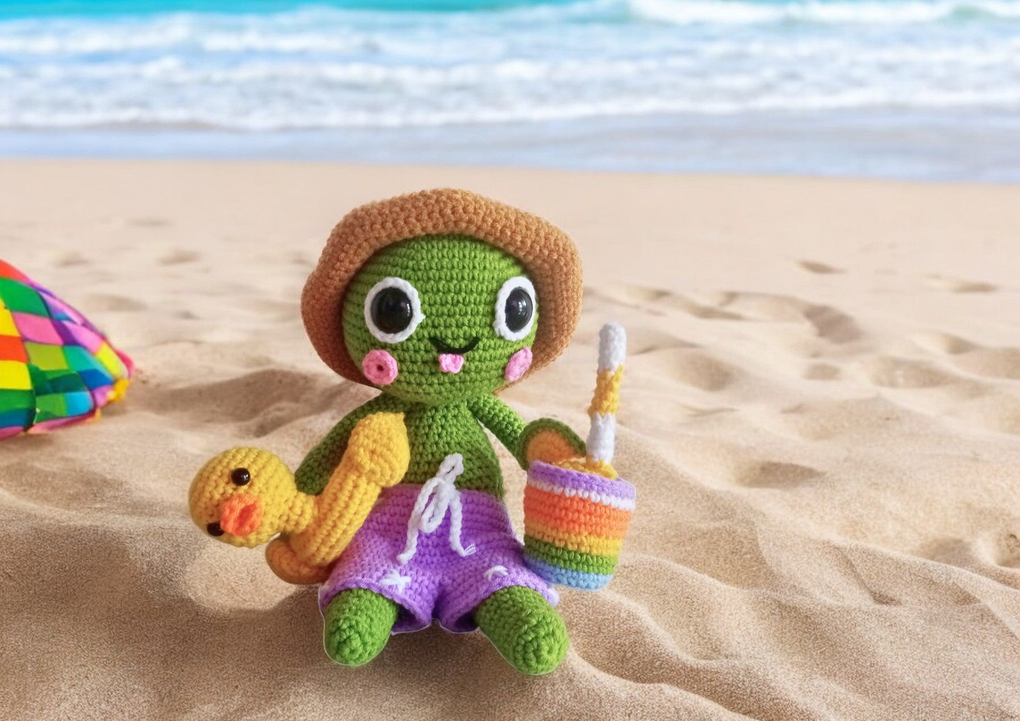 Modèles de Crochet : Frodo la Grenouille, Canard & Verre de Jus