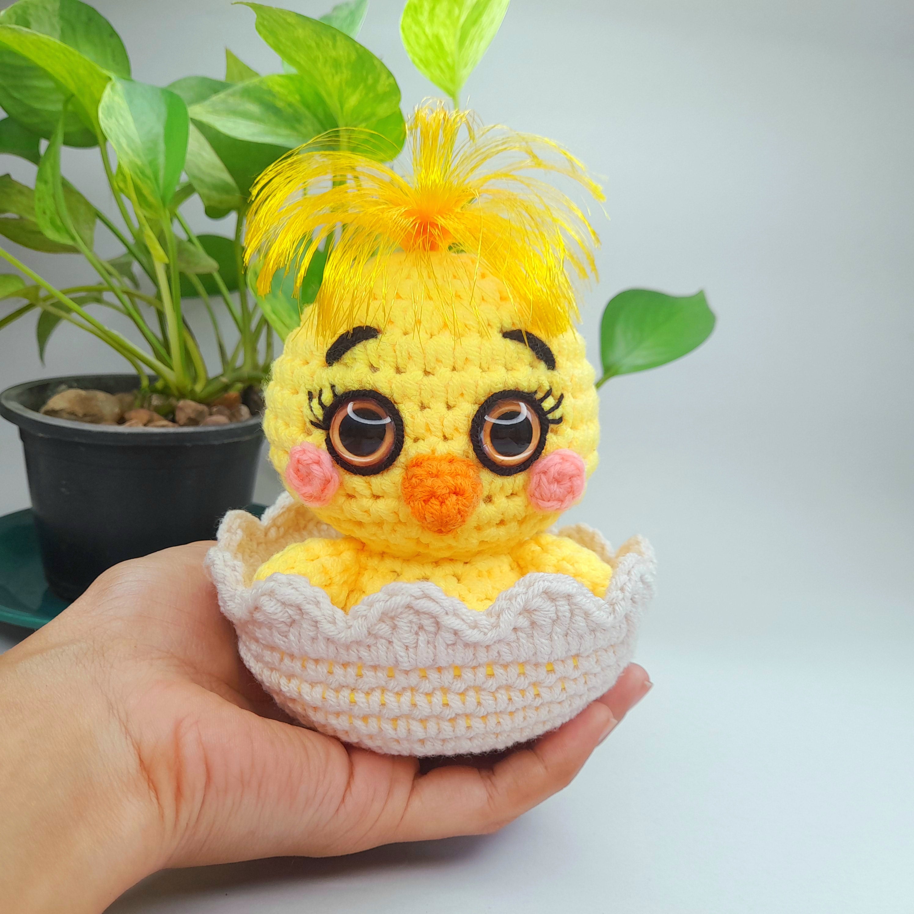 Modèle de Crochet Mini Poussin dans un Œuf - Peluche de Pâques