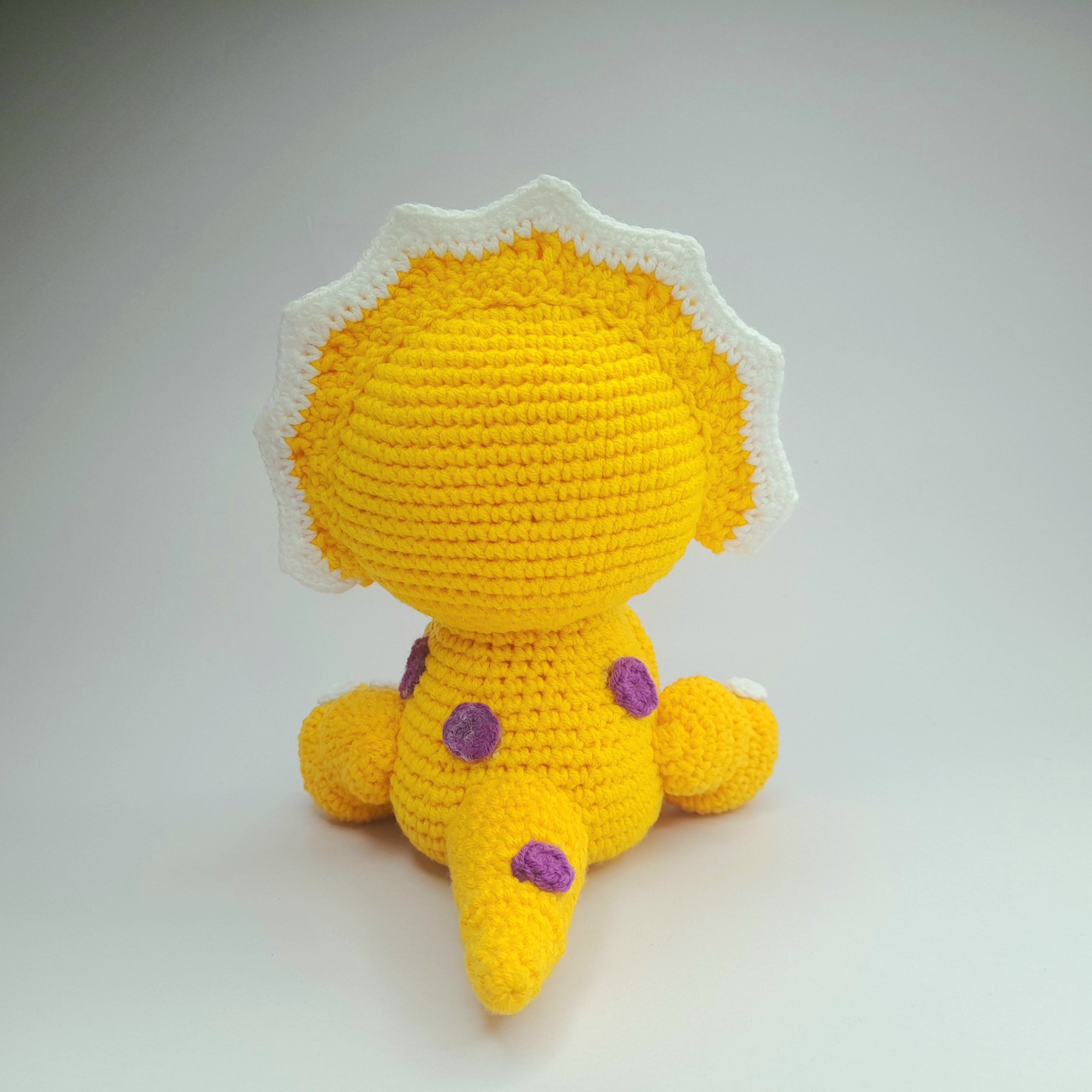 Bébé Dinosaure Tricératops Modèle de Crochet