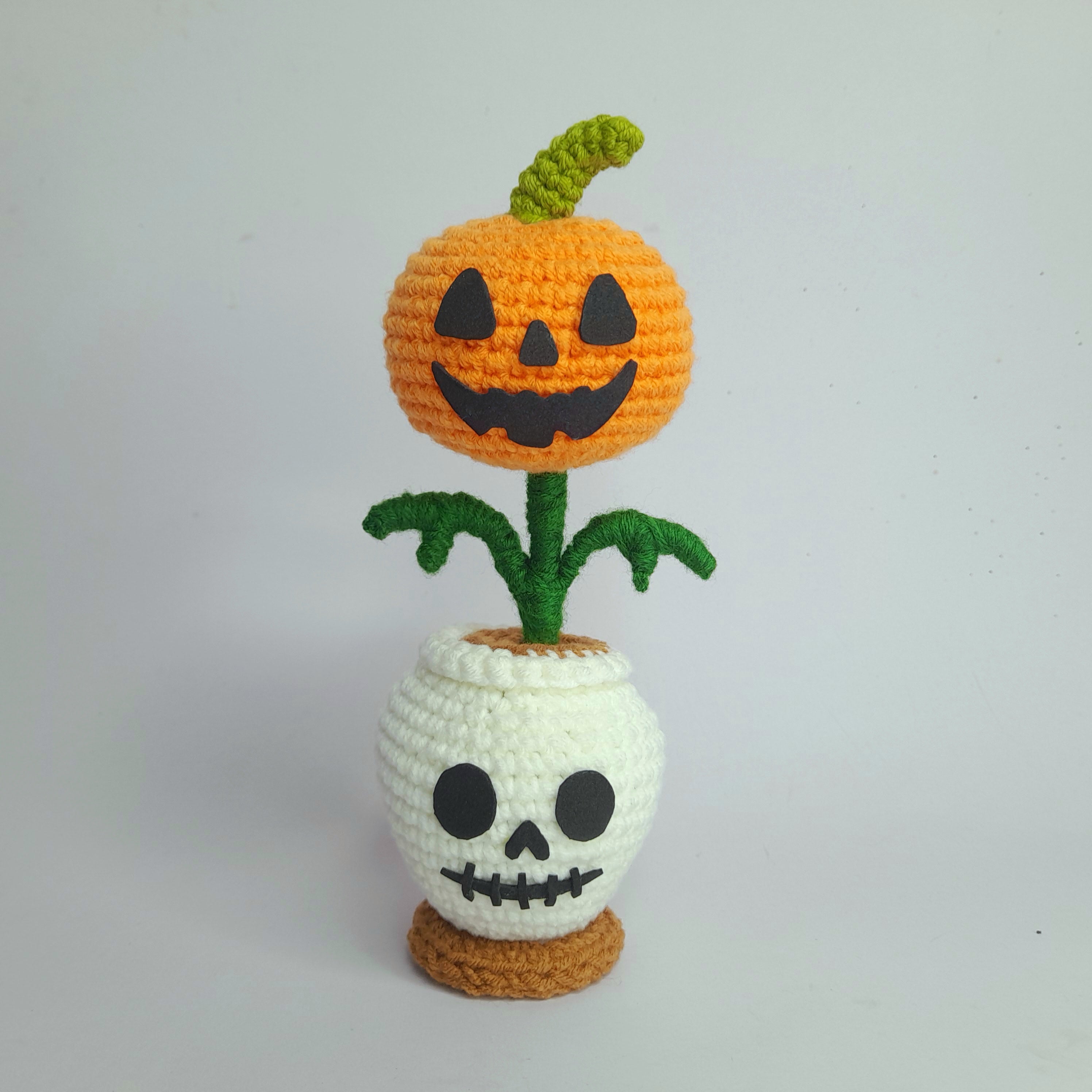 Ensemble de cache-pots crânes d’Halloween – Modèle de crochet