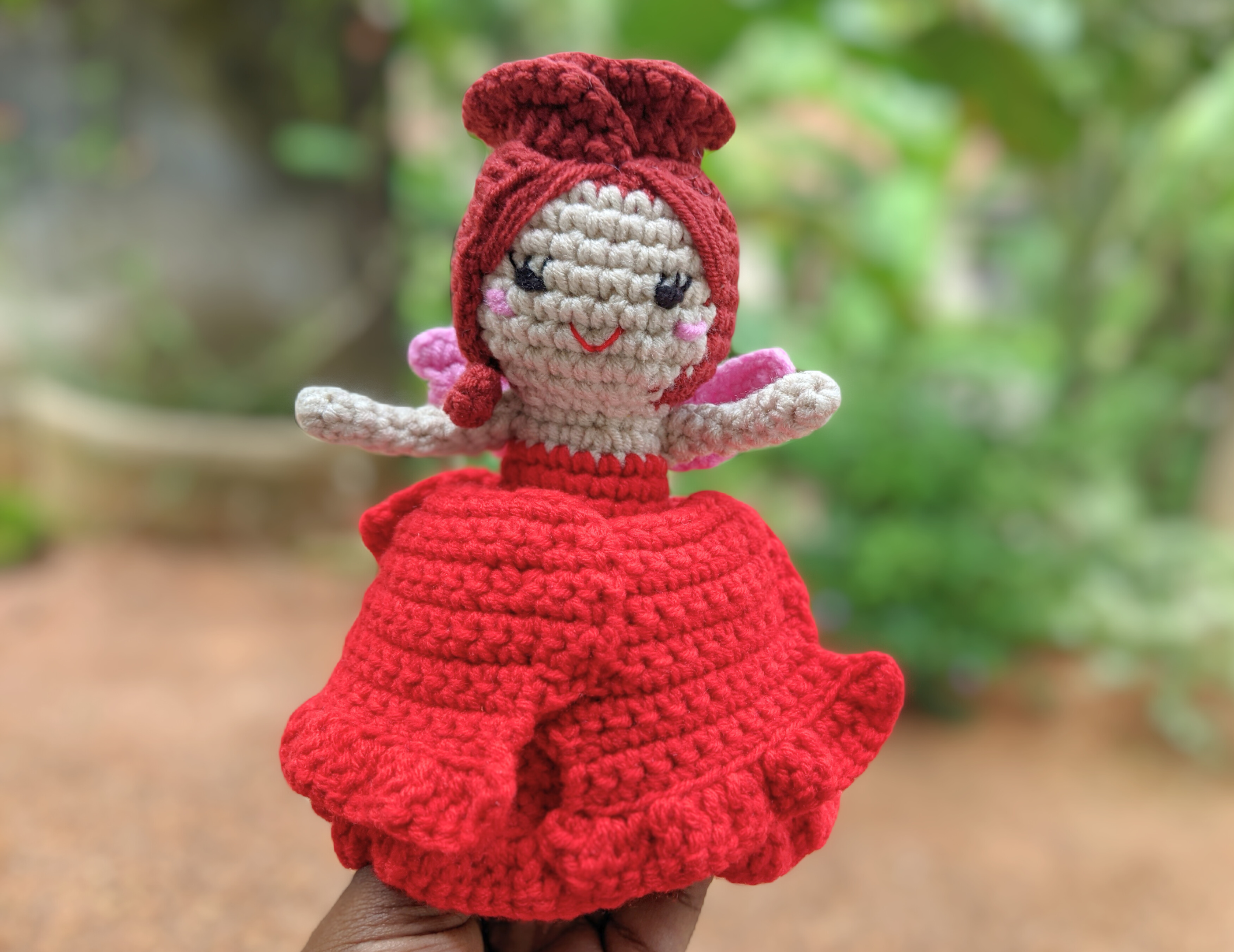 Modèle de Crochet de Fée Rose Réversible