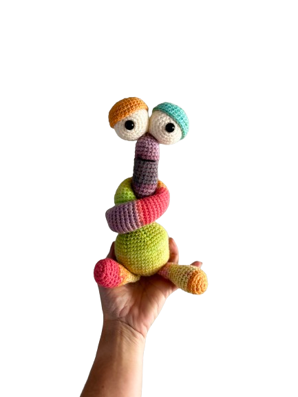 Modèle de Crochet Spirali la Chenille Colorée