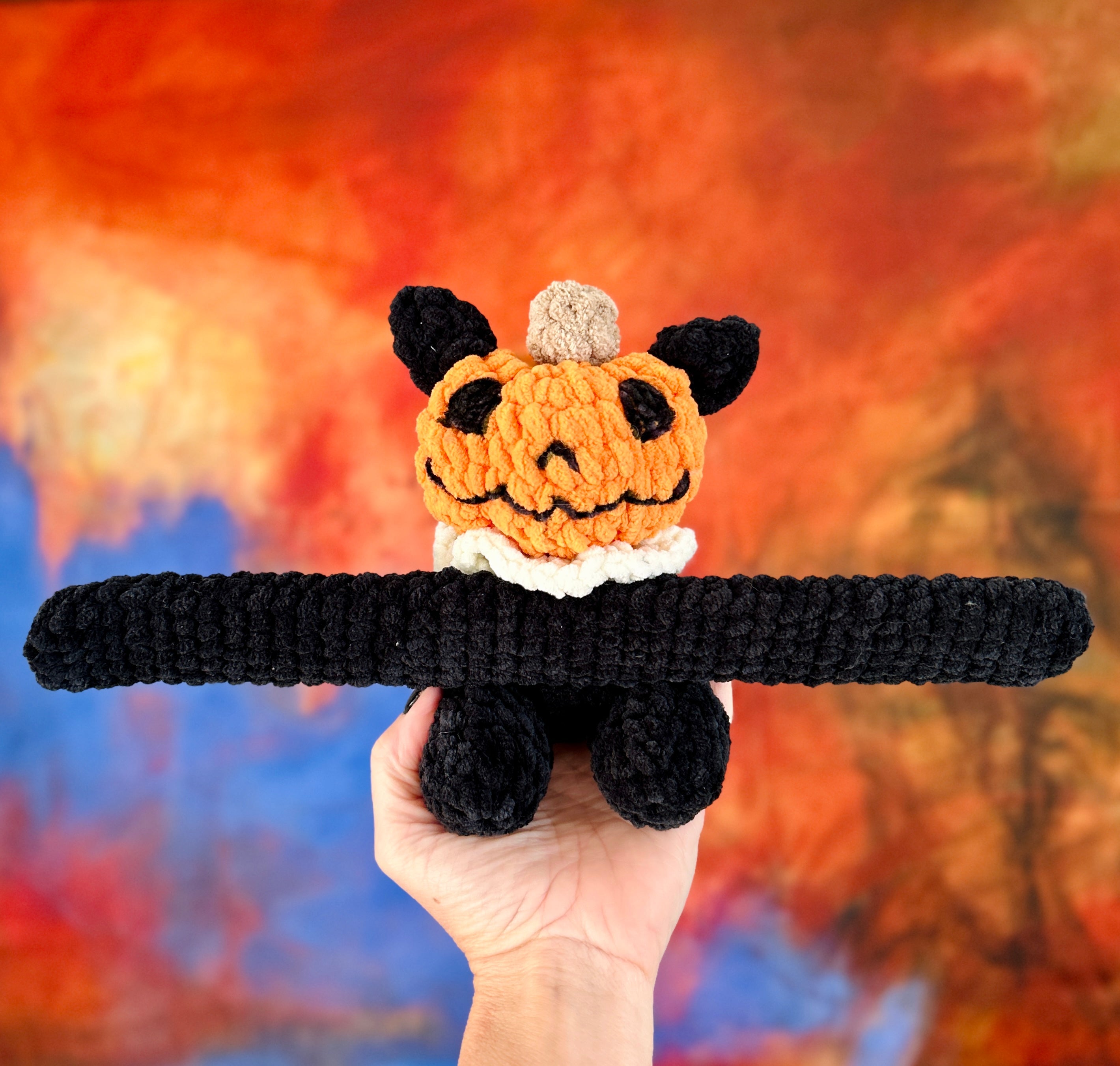 Modèle de Crochet Le chat Citrouille Câlineur