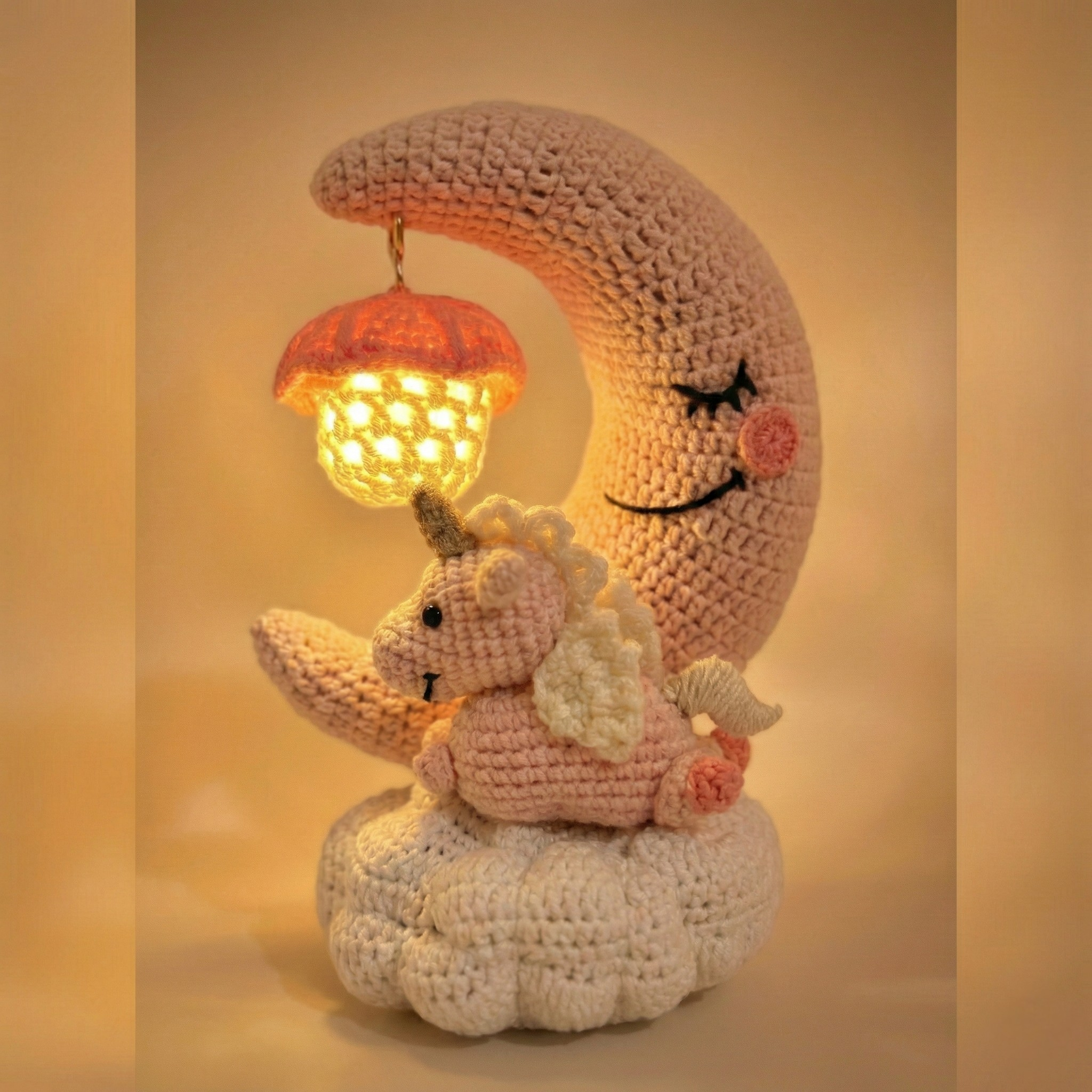 Modèle de crochet : Veilleuse Licorne Clair de Lune