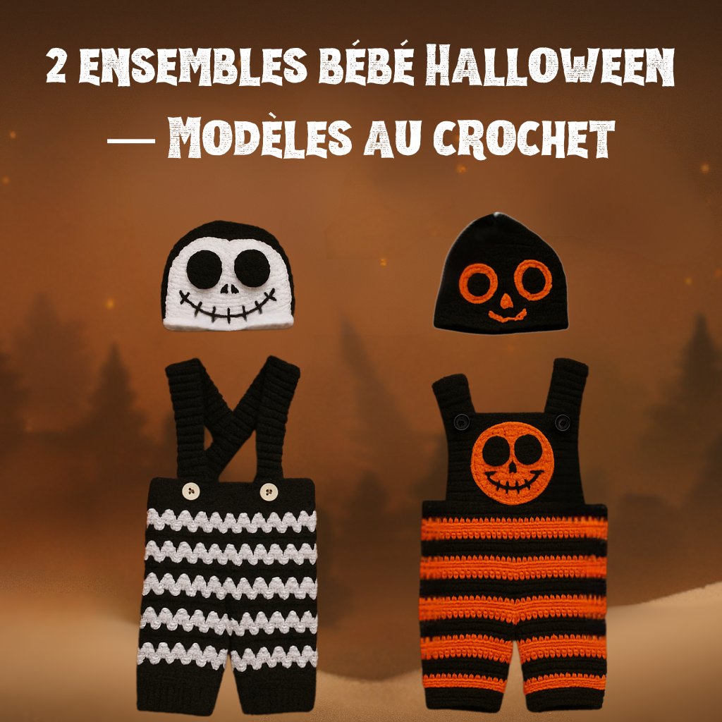 2 ensembles bébé Halloween — Modèles au crochet