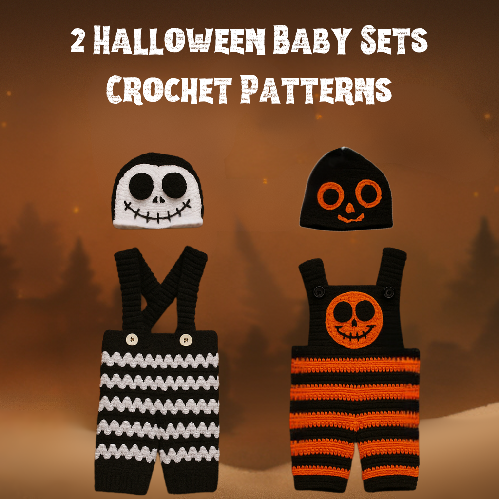 Lot de 25 modèles de crochet d’Halloween
