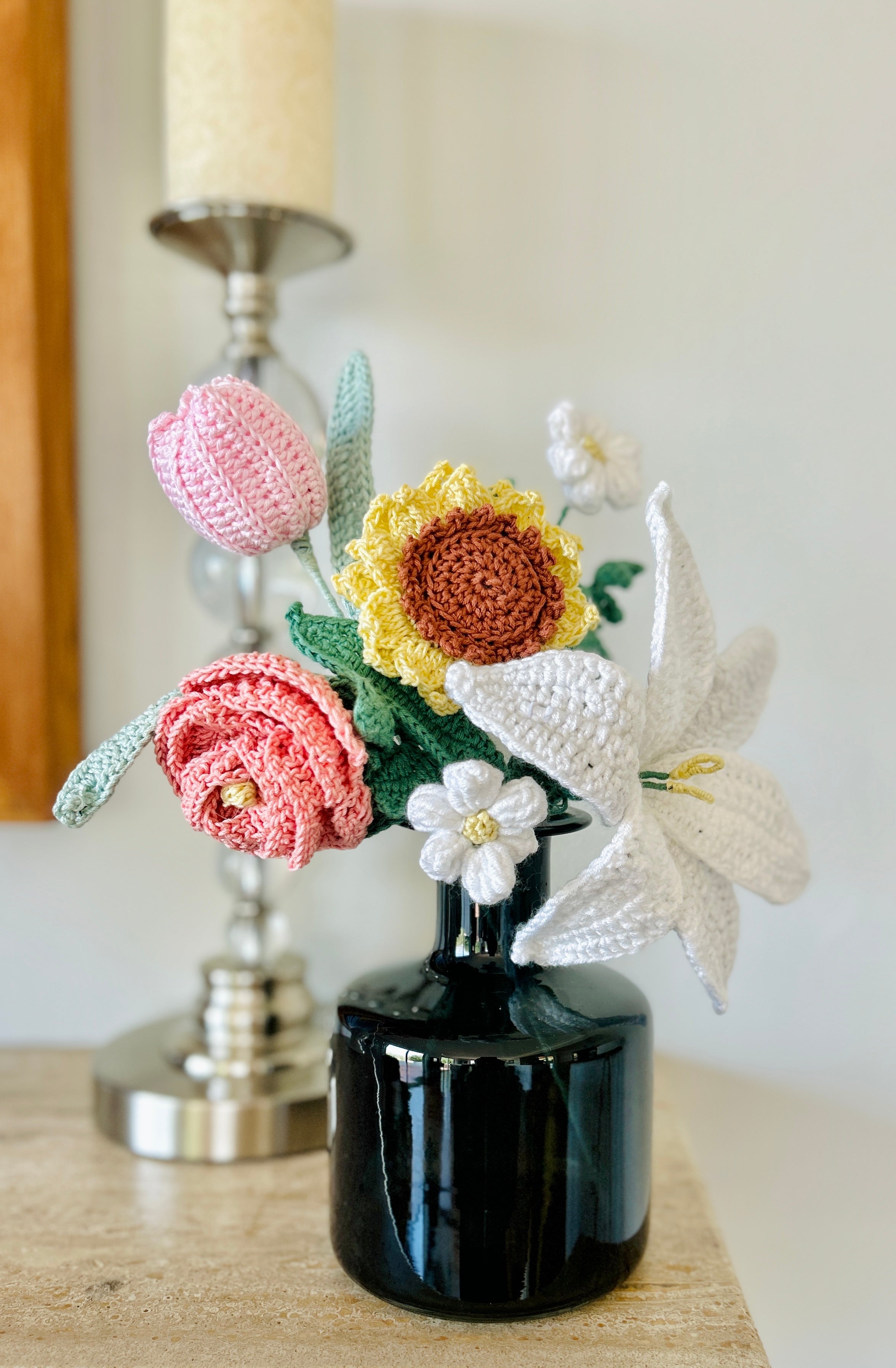 Modèle de Crochet : Bouquet de Fleurs pour la Fête des Mères