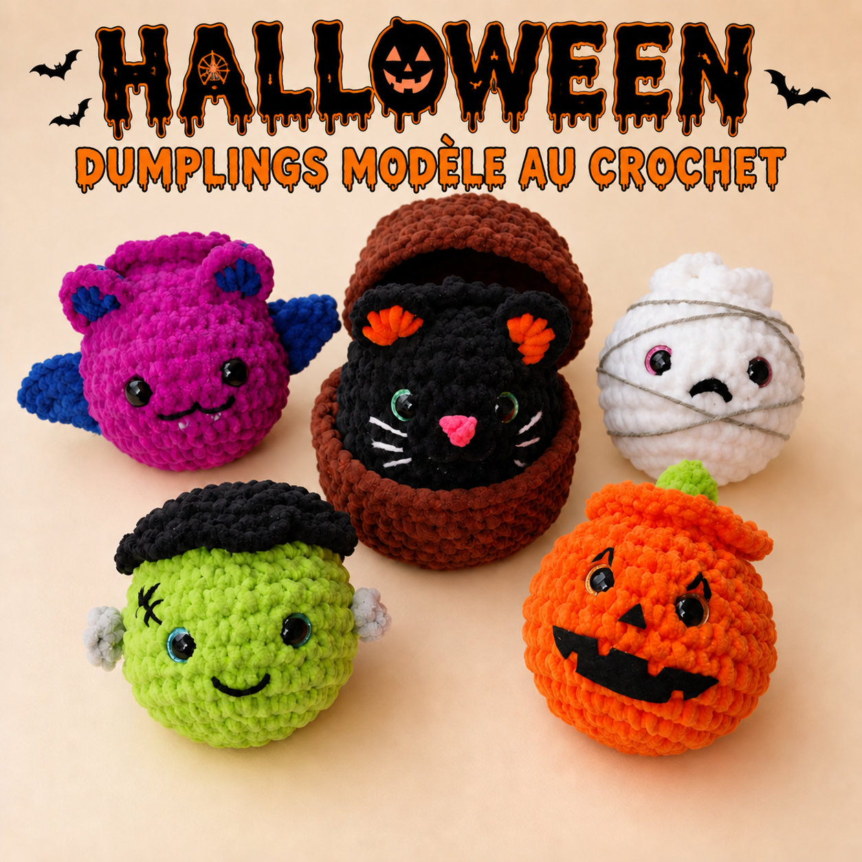 Modèle au crochet Halloween Dumplings