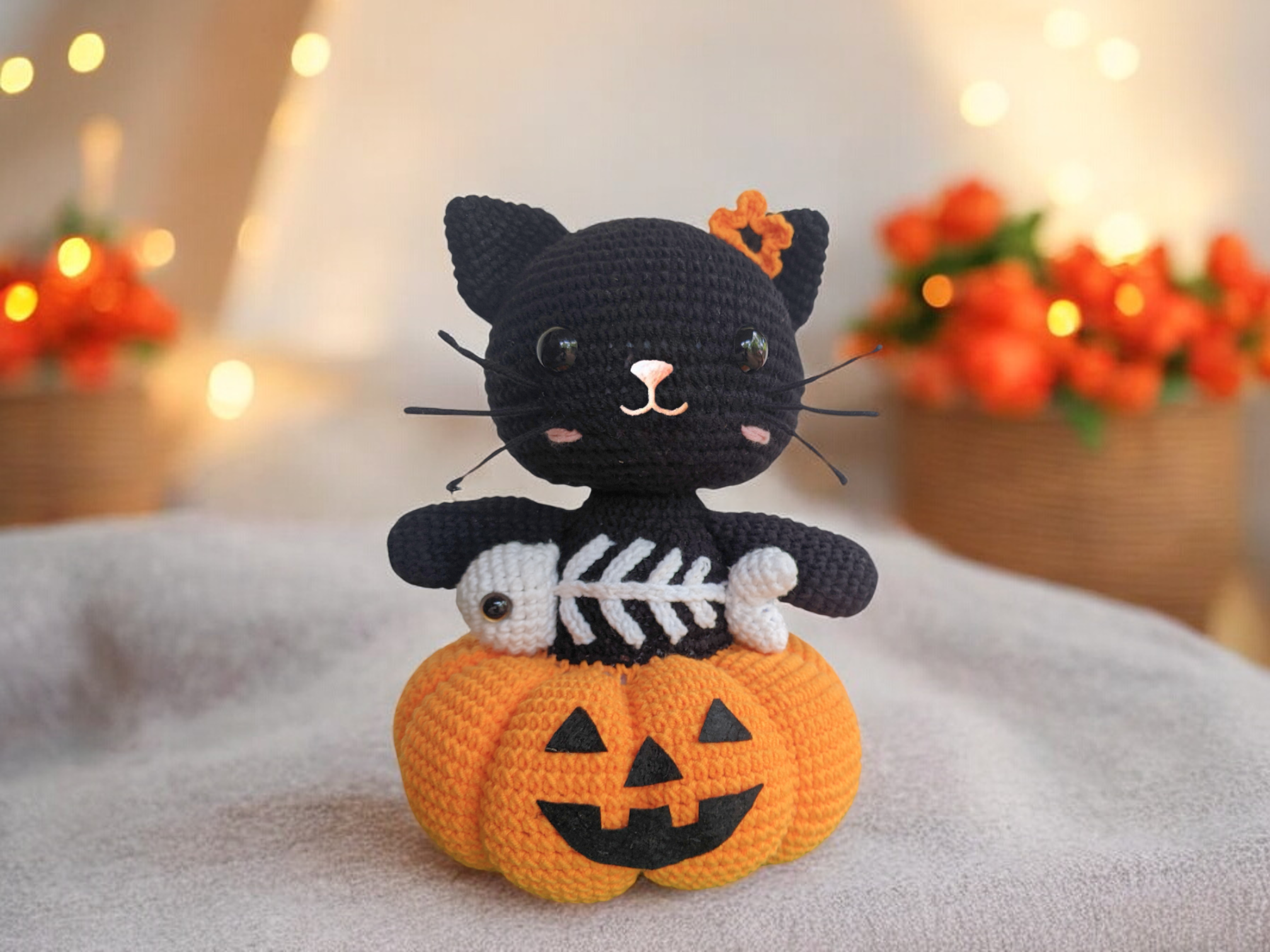 Modèle de Crochet Chaton Boo Boo d'Halloween