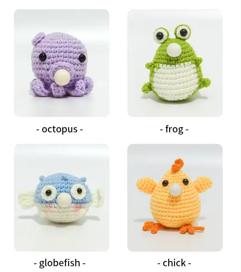 Kit de Crochet 4 Press Bubble Animals + Modèle GRATUIT & Vidéo Tutoriel