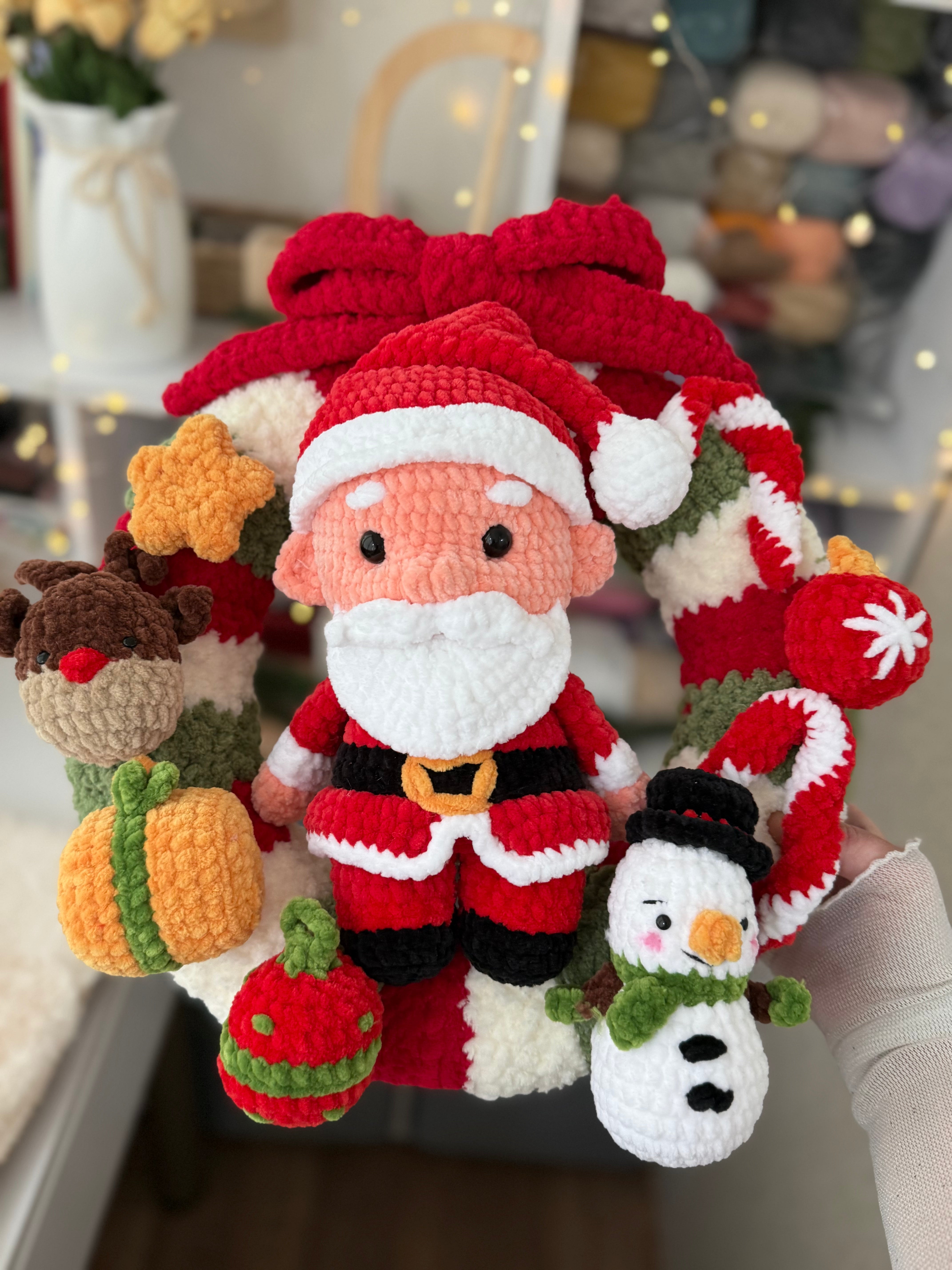 Modèle de crochet : Couronne de Noël