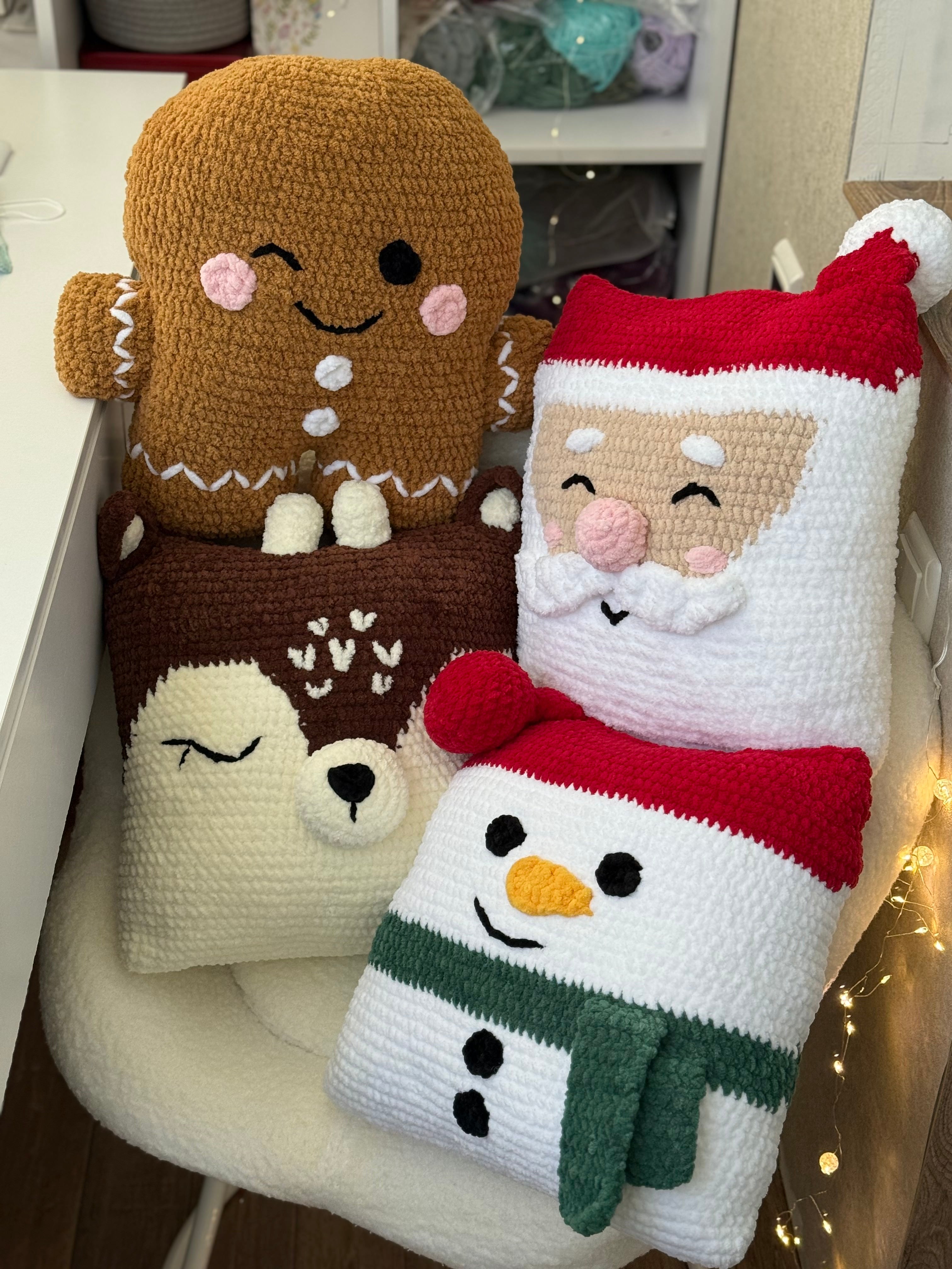 Ensemble de coussins de Noël - Modèle de crochet