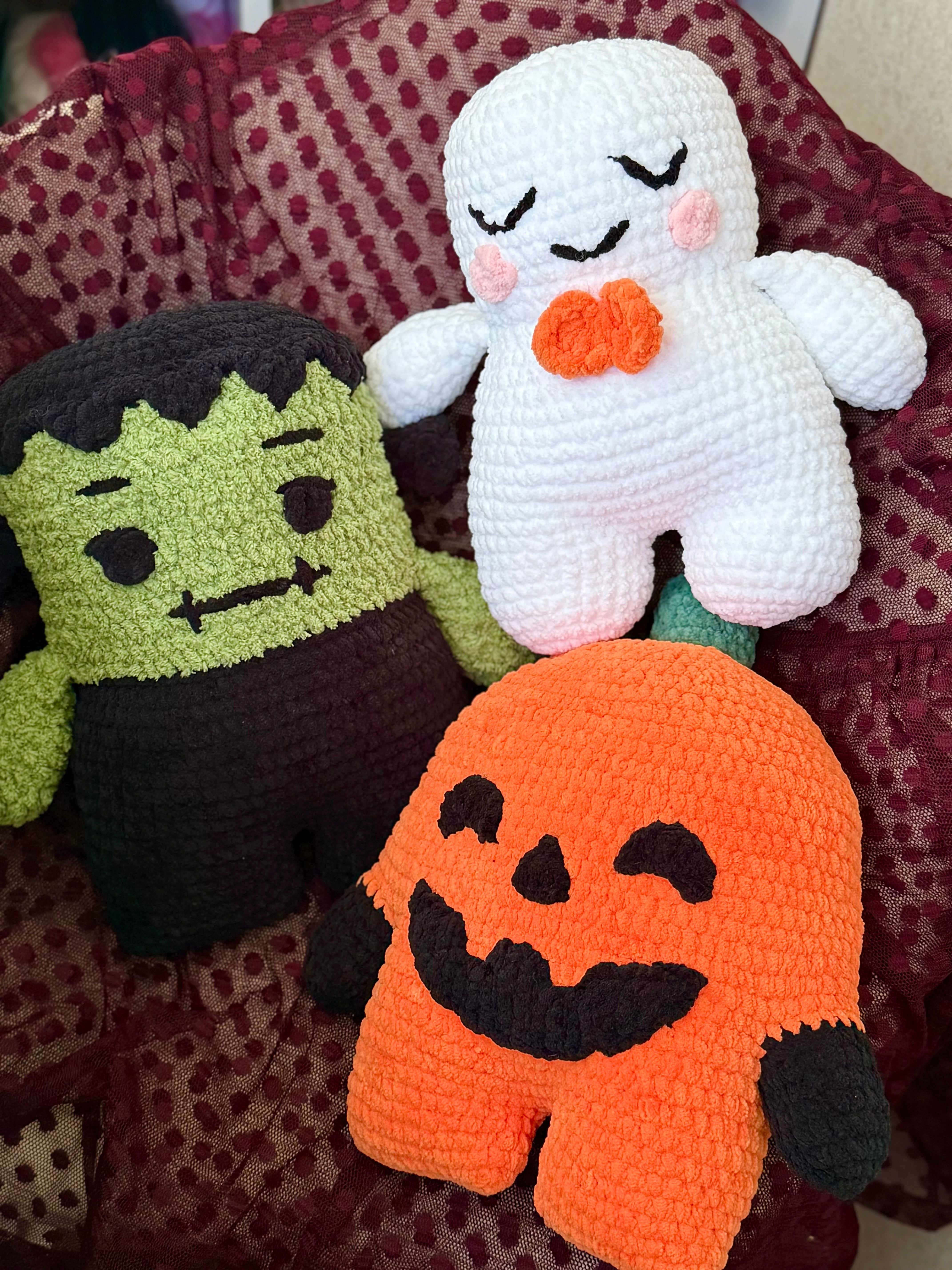 Trio de Coussins d’Halloween - Modèle de crochet