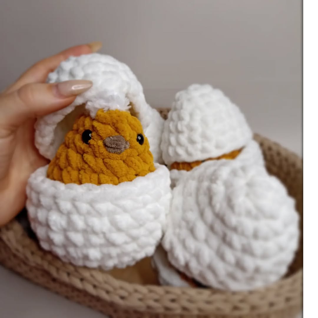 Modèle de Crochet Œuf & Poussin - Cadeau de Pâques