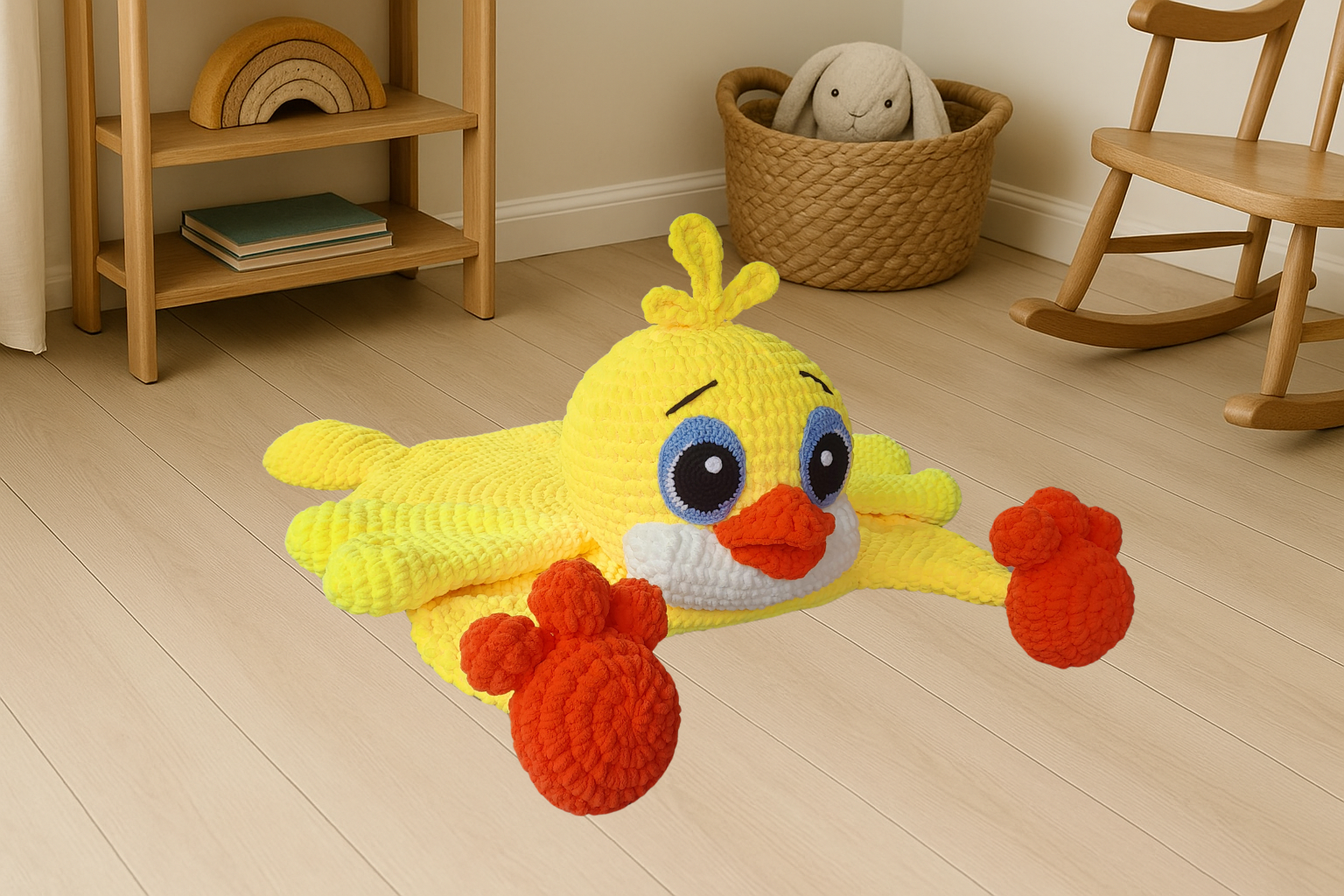 Tapis Poussin pour Chambre d’Enfant – Modèle au Crochet