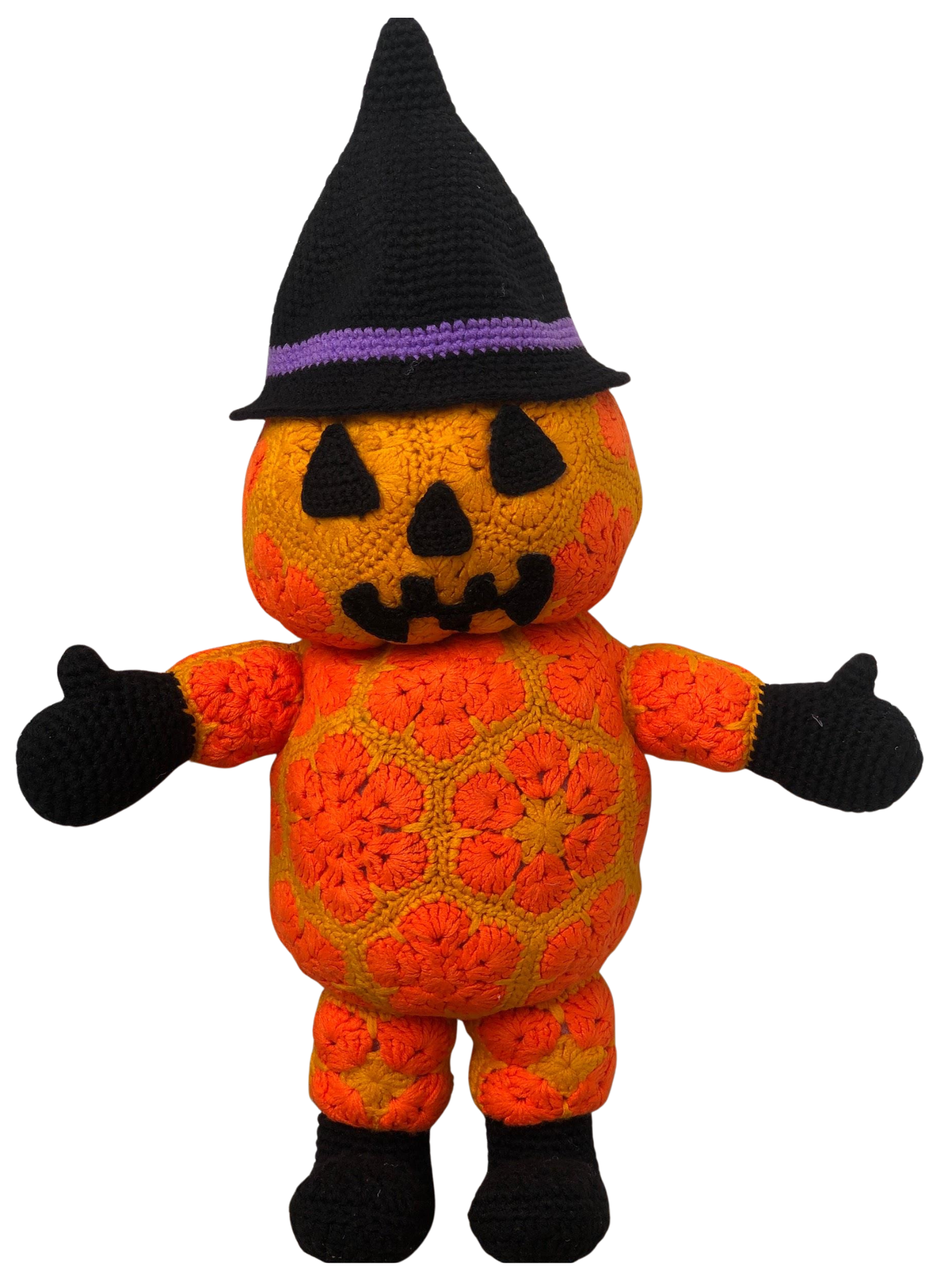 Modèle de crochet poupée sorcière en citrouille