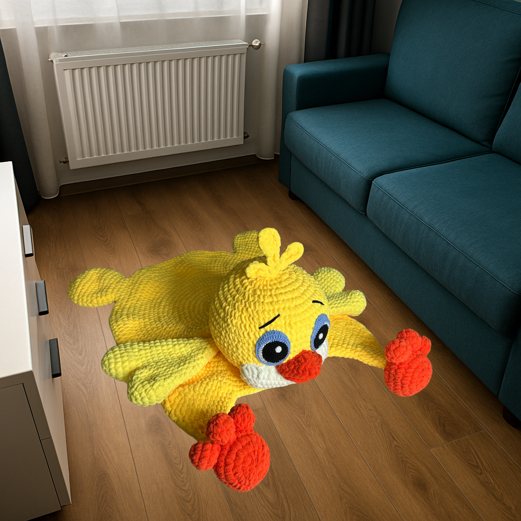Tapis Poussin pour Chambre d’Enfant – Modèle au Crochet