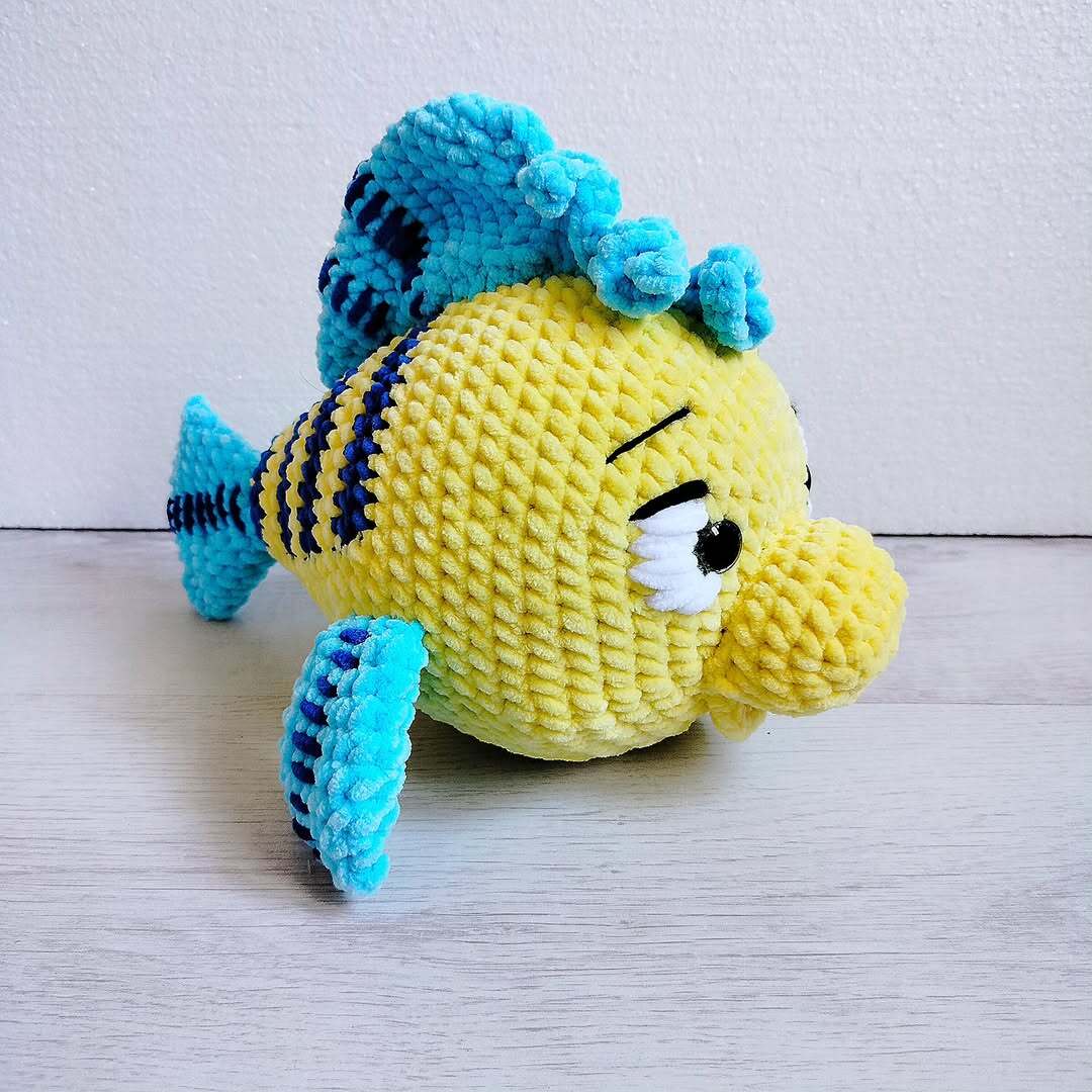 Modèle de Crochet Poisson Barbue (Flounder)