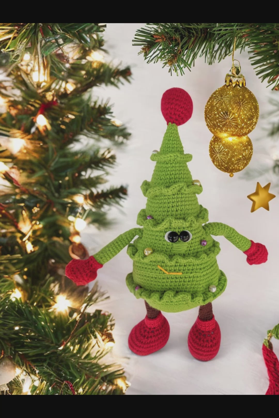 Modèle de Crochet du Jouet Sapin de Noël Extensible